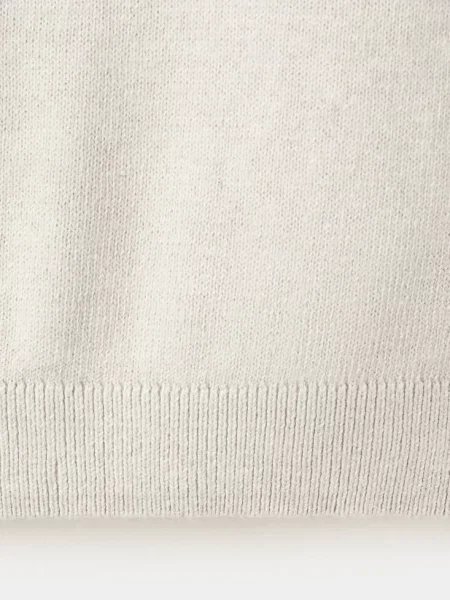 Sweter ze bawełnianej cienkiej dzianiny Dzieci lata MANGO KIDS beżowy