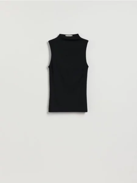 Reserved Bluză cu conținut ridicat de modal negru