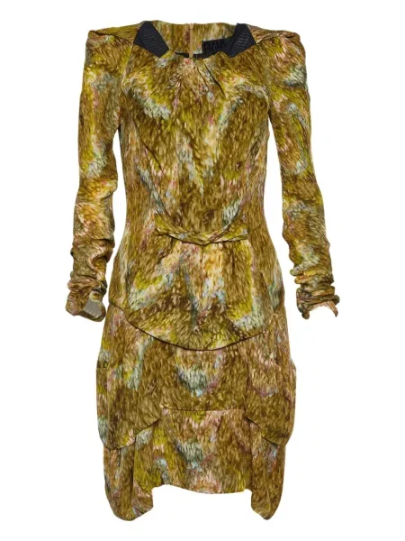 Jedwabna sukienka mini Peter Pilotto żółta