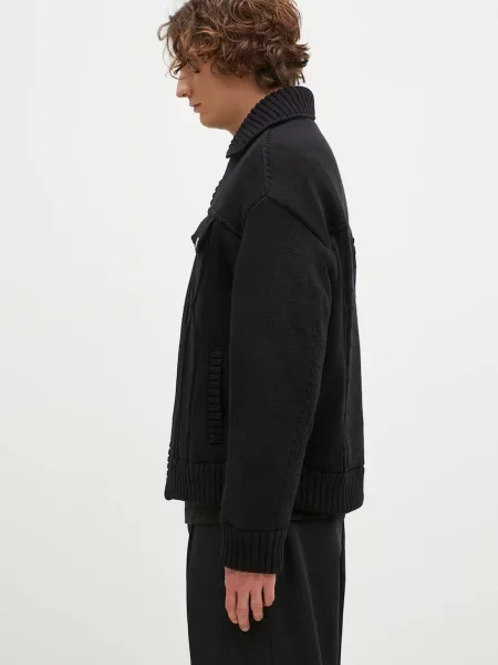 Куртка Kenzo Knitted Down Jacket зимова oversize чорний