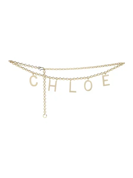Pasek Chloe z logo żółty