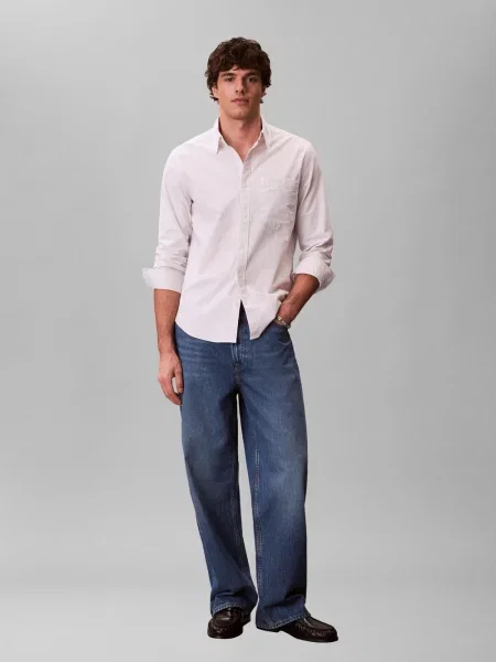 Calvin Klein Jeans koszula casual Mężczyźni Regular Fit w S szary
