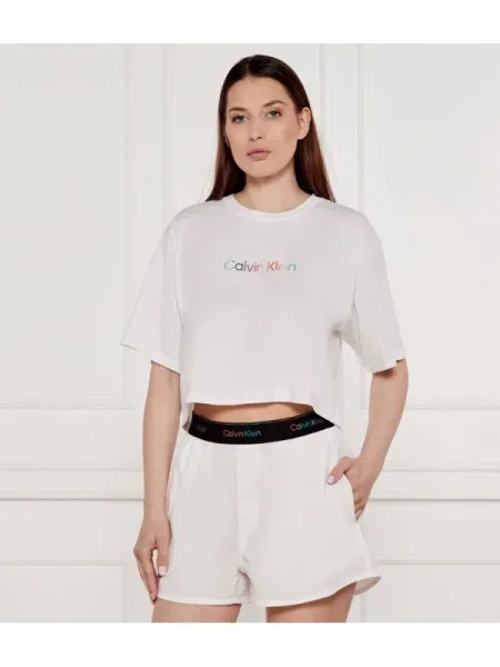 Calvin Klein Underwear Top de pijama | Cropped Fit alb