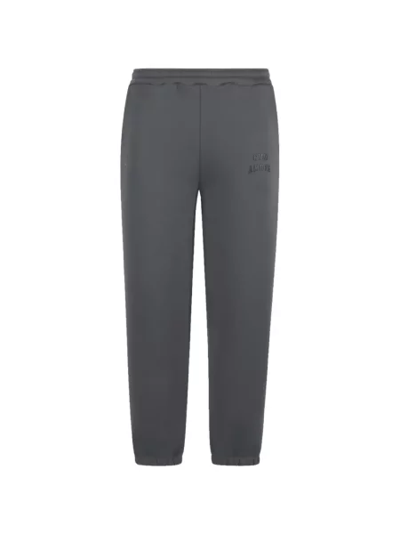 Pantaloni Giada Benincasa cu broderie alergare gri