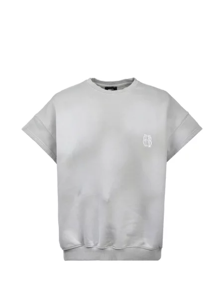 Scurt pulover Breath cu broderie gri