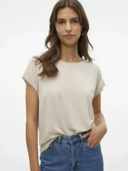 Vero Moda Lava T-shirt Beige μπεζ