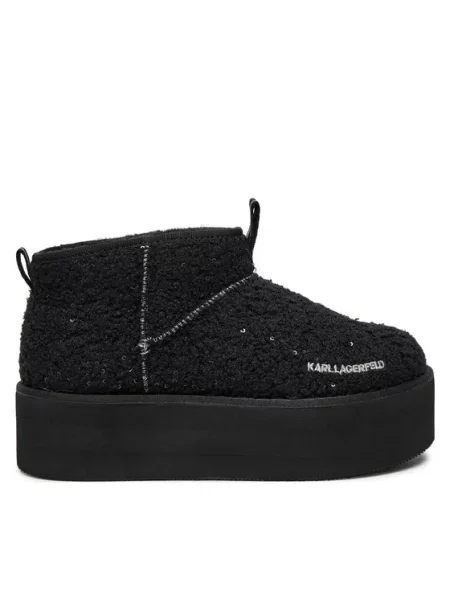 Škornji KARL LAGERFELD črna