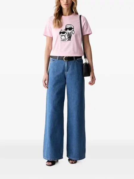 Tricou Karl Lagerfeld cu imagine roz