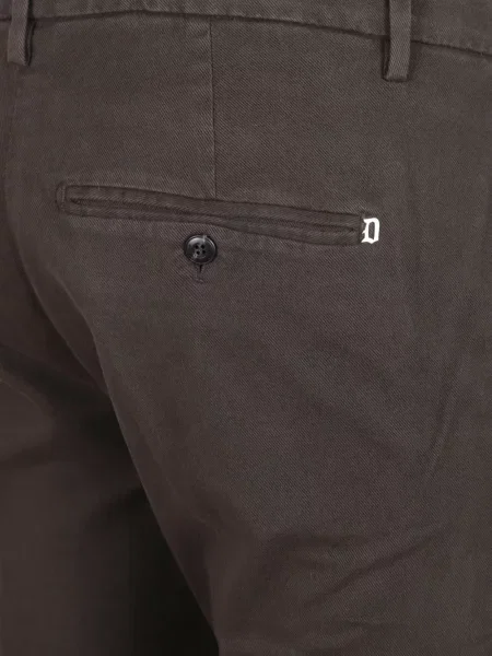 Pantaloni Dondup cu autograf maro