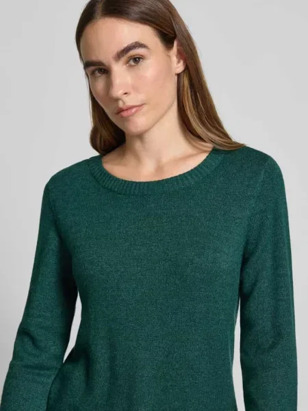 Sweter z dzianiny z okrągłym dekoltem model ‘Viril’ Vila