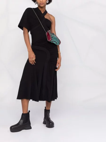 Kostiumas midi suknelė Stella Mccartney iki kelių juoda