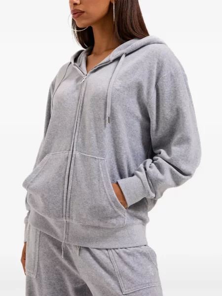 Είδος βελούδου hoodie Juicy Couture γκρι