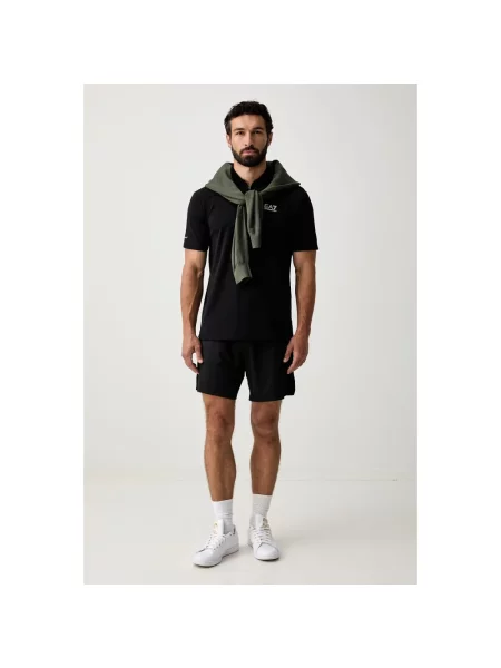 Koszula Emporio Armani Ea7 z logo czarna