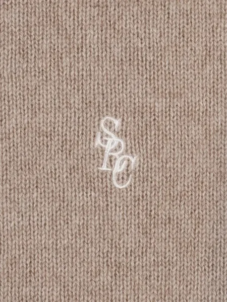 Pulover Sporty & Rich cu broderie cu decolteu în V