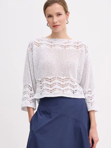 Marella pulover pentru femei cu amestec de Emme by Marella alb