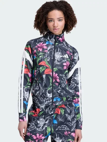 ADIDAS SPORTSWEAR Sportska jakna zelena / crvena bijela crna