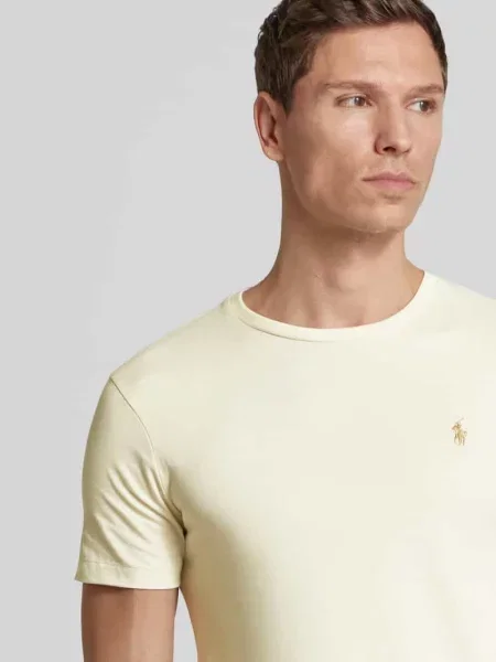 T-shirt o kroju regular fit z czystej bawełny Polo Ralph Lauren beżowa
