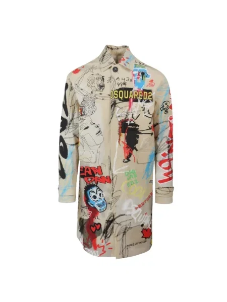 Płaszcz Dsquared2 z nadrukiem