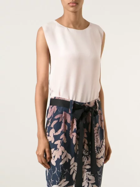 Top Lanvin drapat roz