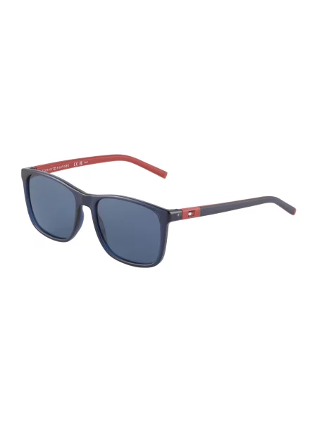 TOMMY HILFIGER Ochelari de soare TH albastru / roșu alb