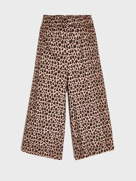 Sinsay kalhoty s leopardím vzorem béžová