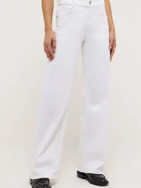 Jeansy o kroju straight leg z 5 model ‘LIZ’ białe