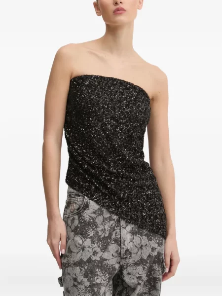 Top Aniye By cu paiete negru