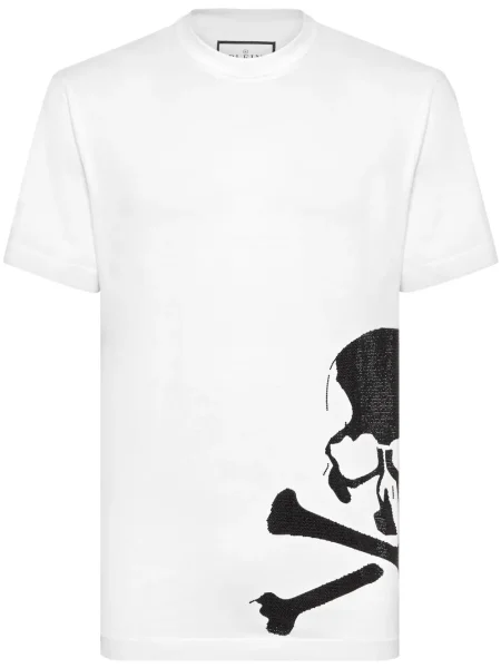 Tricou Philipp Plein cu imagine alb