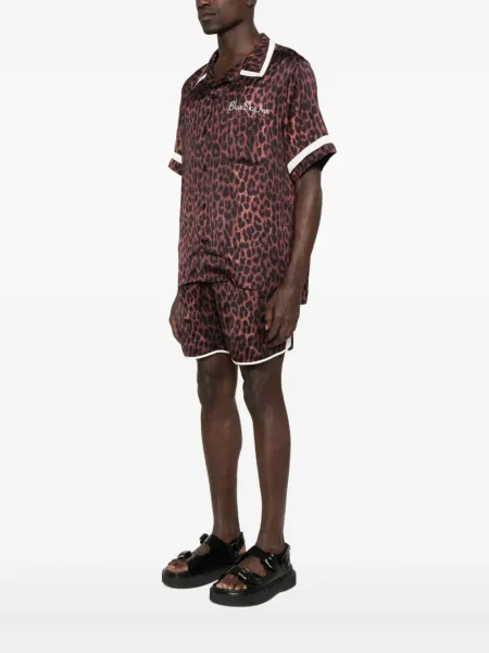 Риза Blue Sky Inn с принт с леопардов принт черно