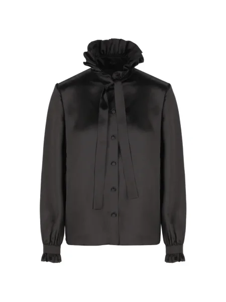 Cămașă Gucci cu funde din satin negru