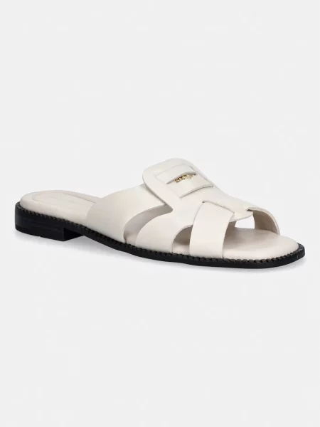 Sandale Tommy Hilfiger din piele cu vârf pătrat bej