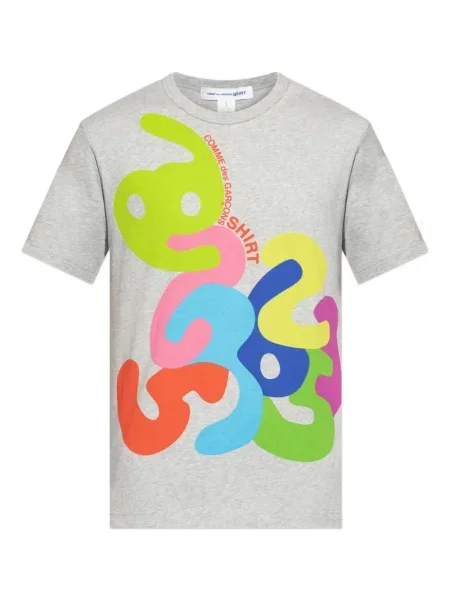 Tricou Comme Des Garçons Shirt cu imagine cu imprimeu abstract gri