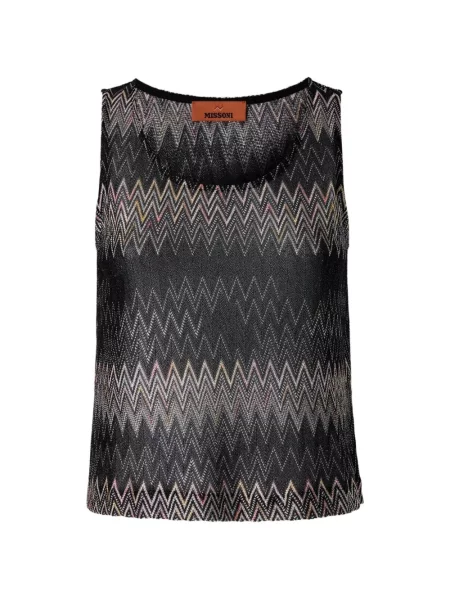 Top Missoni fără mâneci negru