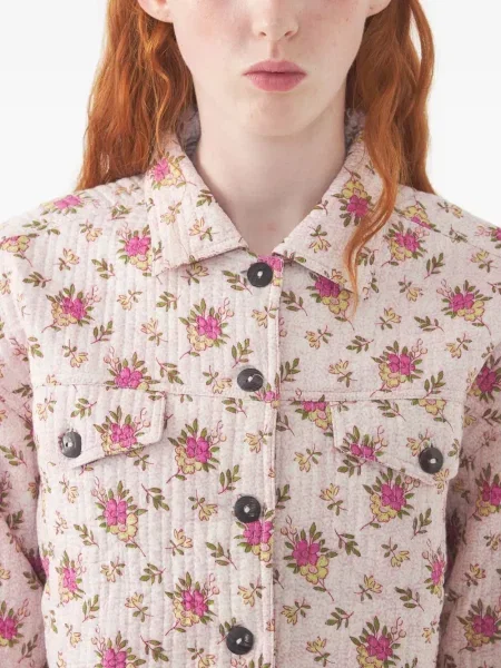 Geacă Antik Batik cu model floral cu imagine roz