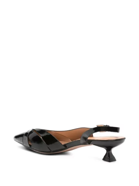 Pantofi cu toc Keys slingback cu bretele negru