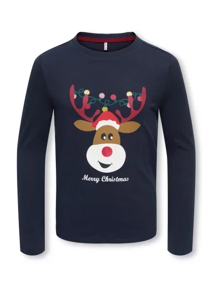 ONLY GIRLS Tricou KOGJOLLY bleumarin / maro / roșu alb