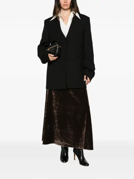 Fusta maxi Jcsophie de catifea maro