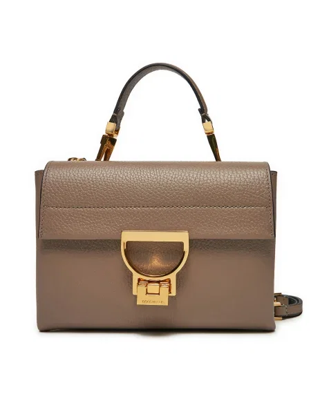 Geanta crossbody Coccinelle din piele bej