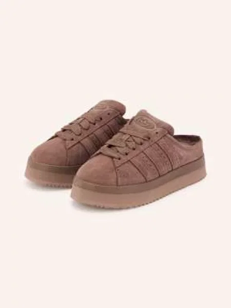 Adidas Originals Mules Na Platformě Campus černošedá