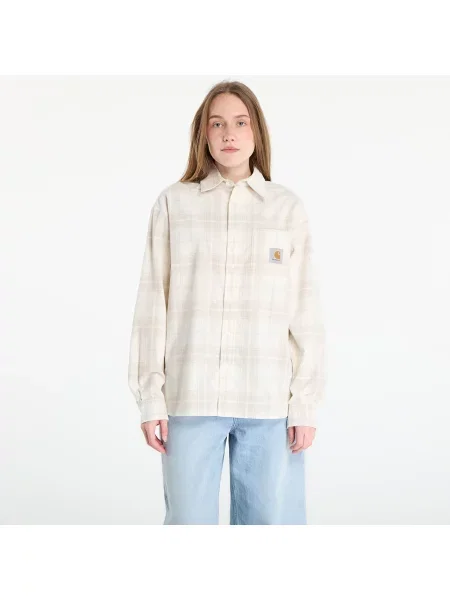 Carhartt Wip Košile Z Manšestru Wilber Loose Fit krémová béžová