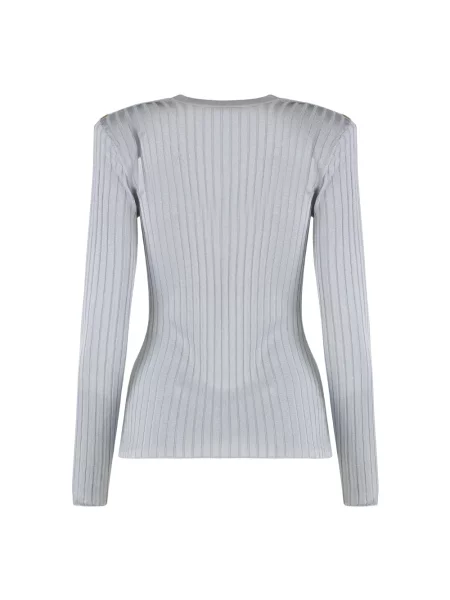 Sweter Elisabetta Franchi żakardowy niebieski