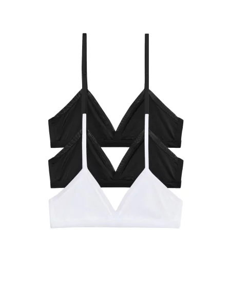 The Set Sutien negru alb