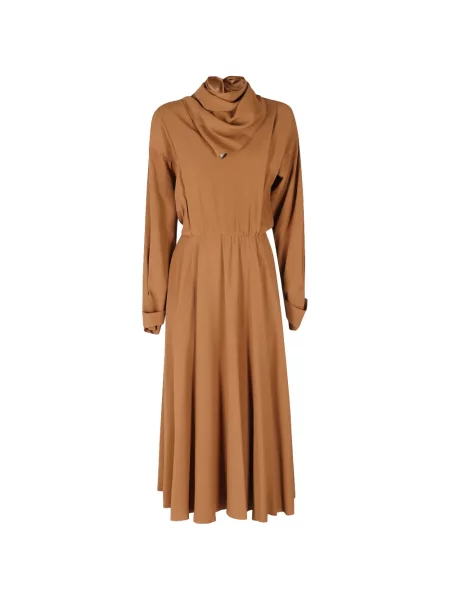 Rochie midi Alberta Ferretti maro