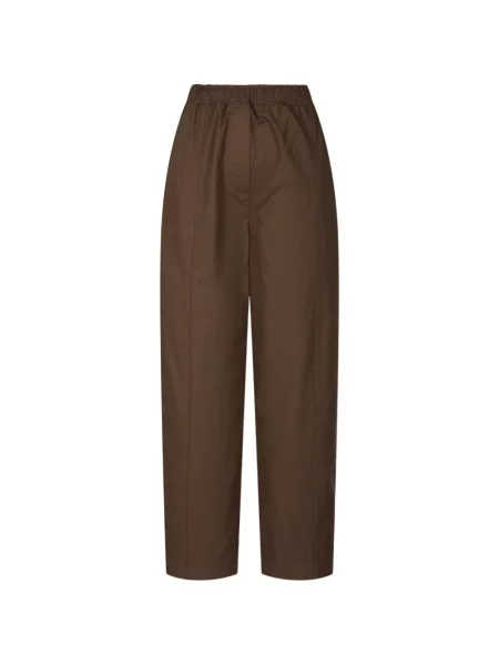 Pantaloni Tomboy din țesătură twill conici maro