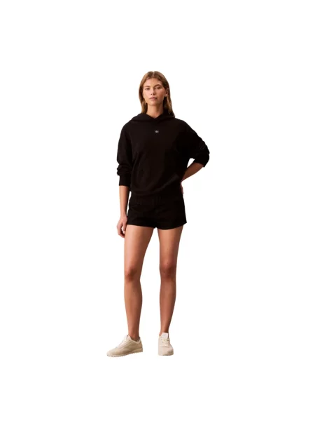 Bluza z kapturem Calvin Klein Jeans czarna