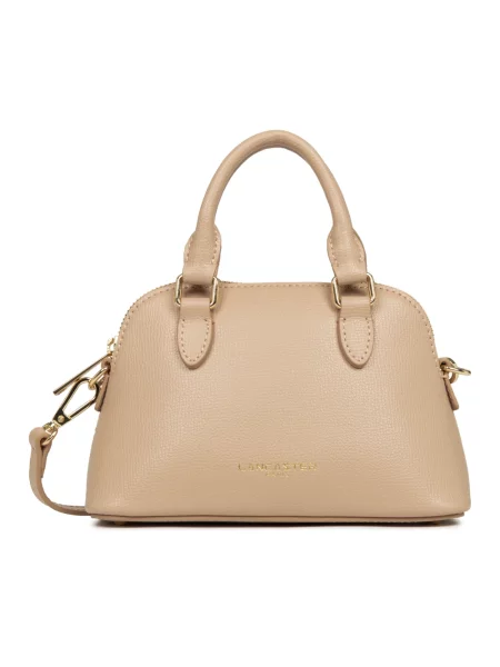Torebka Lancaster skórzana beżowa
