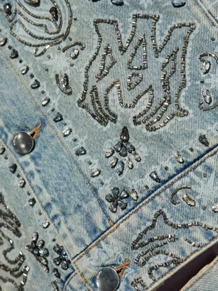 Geacă Amiri cu model paisley albastru
