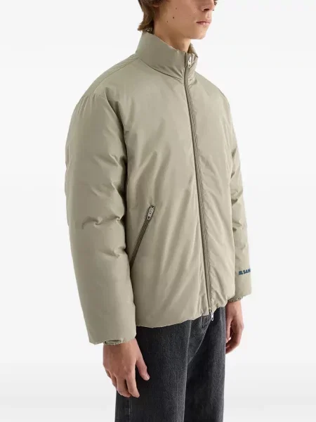 Tafta geacă cu puf Jil Sander verde