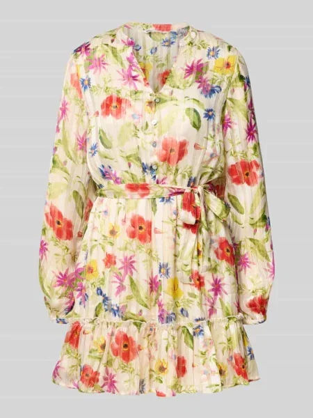 Sukienka casualowa taliowana z detalami z efektownej przędzy model ‘AVERY’ Only