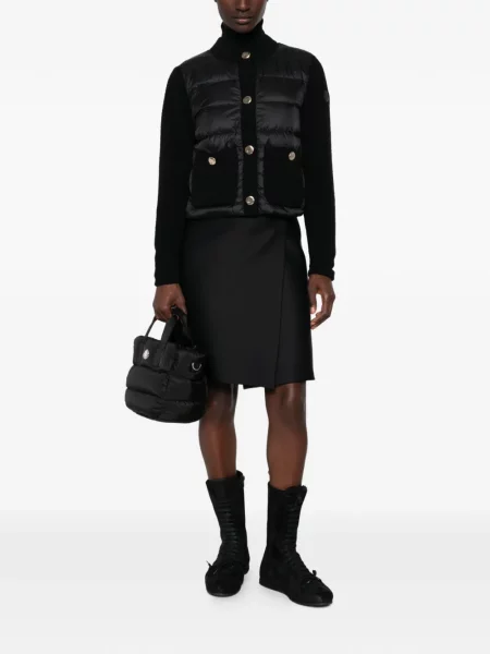 Matlasat geacă Moncler negru